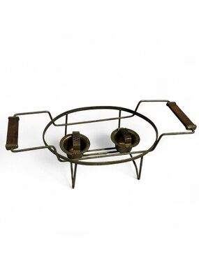 Vintage Metal Double Chafing Dish Stand